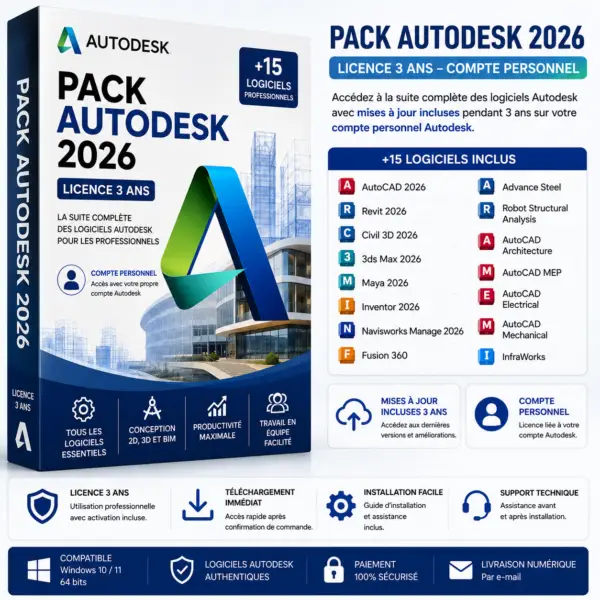 Pack Autodesk 2026 – Licence 3 ans