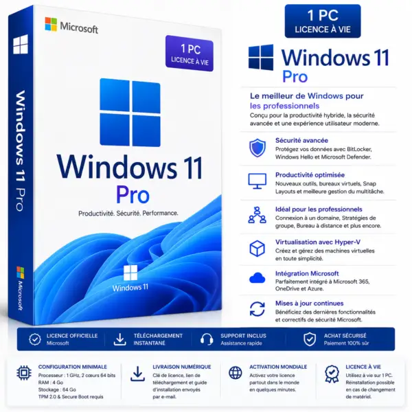 Windows 11 Pro à vie